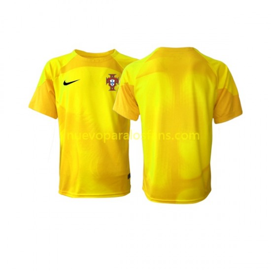 Camiseta de Fútbol Portugal Portero Hombre Casa Copa Mundial 2022 Manga Corta