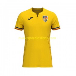 Camiseta de Fútbol Rumania Hombre Casa 2023 Manga Corta