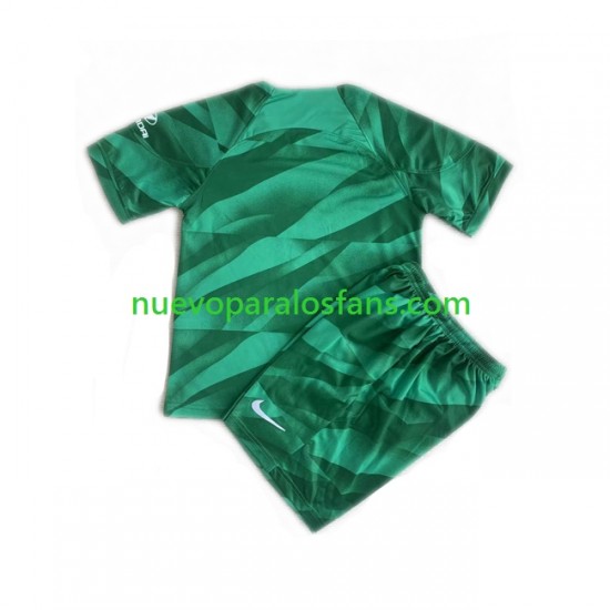 Camiseta de Fútbol Atlético Madrid Portero Niño Exterior 2023-2024 Manga Corta