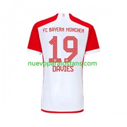 Camiseta de Fútbol Bayern de Múnich Alphonso Davies 19 Hombre Casa 2023-2024 Manga Corta