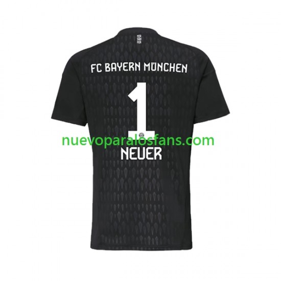 Camiseta de Fútbol Bayern de Múnich Manuel Neuer 1 Portero Hombre Casa 2023-2024 Manga Corta