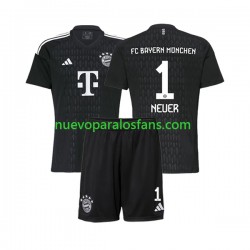 Camiseta de Fútbol Bayern de Múnich Manuel Neuer 1 Portero Niño Casa 2023-2024 Manga Corta