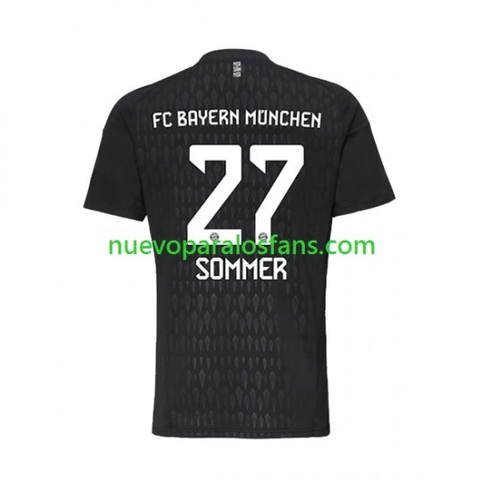 Camiseta de Fútbol Bayern de Múnich Yann Sommer 27 Portero Hombre Casa 2023-2024 Manga Corta