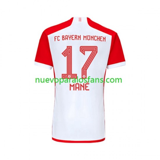 Camiseta de Fútbol Bayern de Múnich Sadio Mane 17 Hombre Casa 2023-2024 Manga Corta