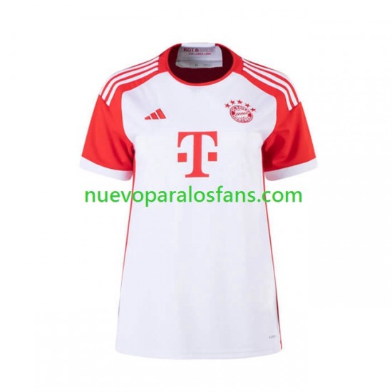 Camiseta de Fútbol Bayern de Múnich Mujer Casa 2023-2024 Manga Corta