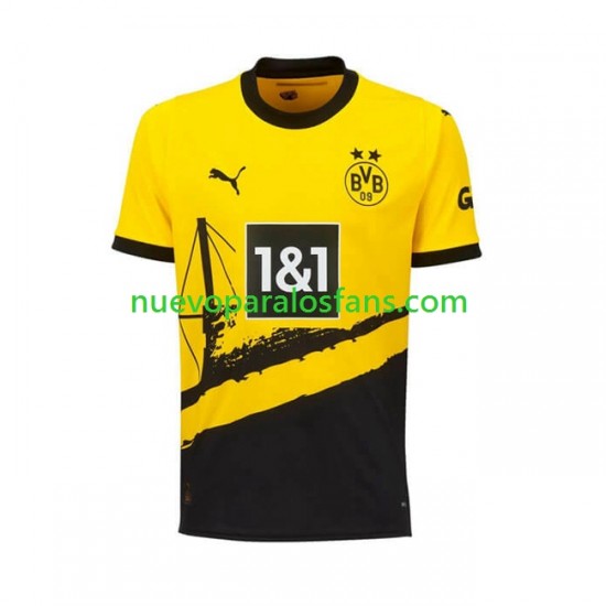 Camiseta de Fútbol Borussia Dortmund Hombre Casa 2023-2024 Manga Corta