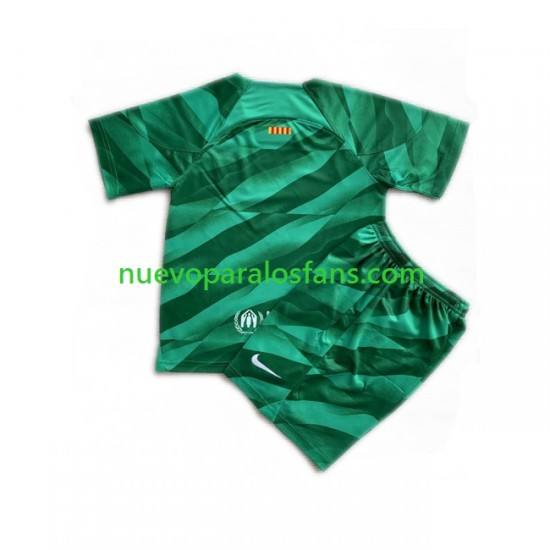 Camiseta de Fútbol FC Barcelona Portero Niño Casa 2023-2024 Manga Corta