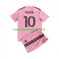 Camiseta de Fútbol Inter Miami Lionel Messi 10 Niño Casa 2023 Manga Corta