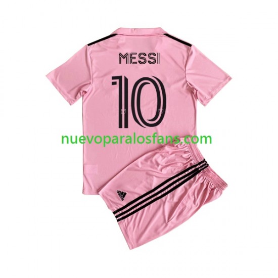 Camiseta de Fútbol Inter Miami Lionel Messi 10 Niño Casa 2023 Manga Corta