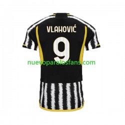 Camiseta de Fútbol Estados Unidos Juventus Dn Vlahovic 9 Hombre Casa 2023-2024 Manga Corta