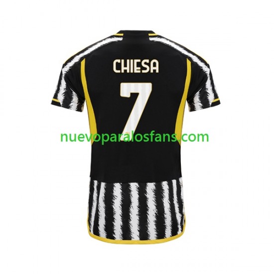 Camiseta de Fútbol Juventus Federico Chiesa 7 Hombre Casa 2023-2024 Manga Corta