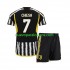 Camiseta de Fútbol Juventus Federico Chiesa 7 Niño Casa 2023-2024 Manga Corta