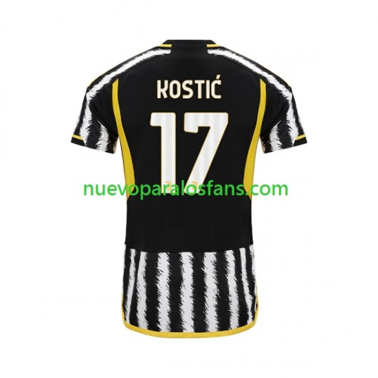 Camiseta de Fútbol Juventus Filip Kostic 17 Hombre Casa 2023-2024 Manga Corta