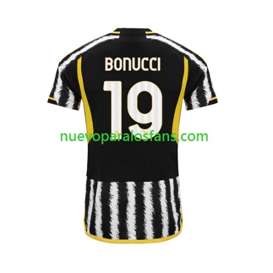 Camiseta de Fútbol Juventus Leonardo Bonucci 19 Hombre Casa 2023-2024 Manga Corta