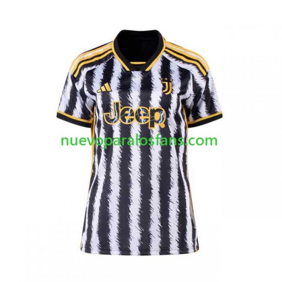 Camiseta de Fútbol Juventus Mujer Casa 2023-2024 Manga Corta