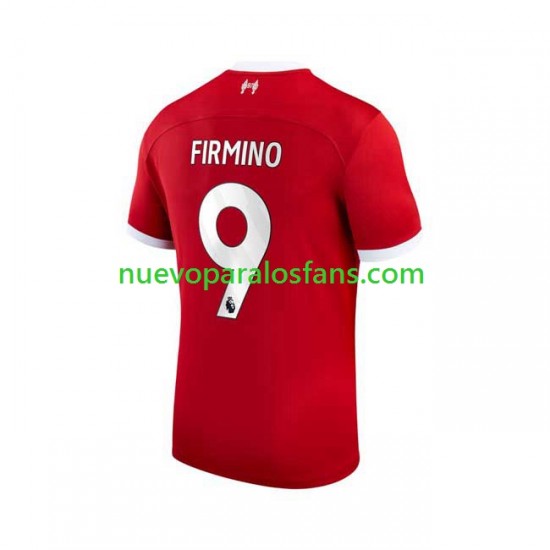 Camiseta de Fútbol Liverpool Roberto Firmino 9 Hombre Casa 2023-2024 Manga Corta