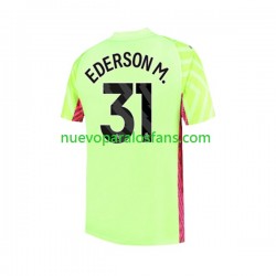 Camiseta de Fútbol Manchester City Ederson Moraes 31 Portero Hombre Tercera 2023-2024 Manga Corta