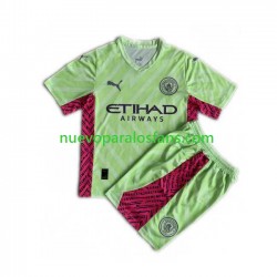 Camiseta de Fútbol Manchester City Portero Niño Tercera 2023-2024 Manga Corta
