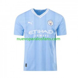 Camiseta de Fútbol Manchester City Hombre Casa 2023-2024 Manga Corta