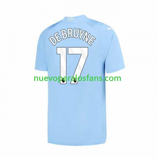 Camiseta de Fútbol Manchester City Kevin De Bruyne 17 Hombre Casa 2023-2024 Manga Corta