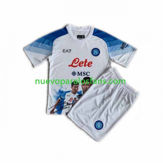 Camiseta de Fútbol Napoli Face Game Minjae 3 Niño Casa 2022-2023 Manga Corta