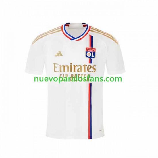 Camiseta de Fútbol Olympique de Lyon Hombre Casa 2023-2024 Manga Corta
