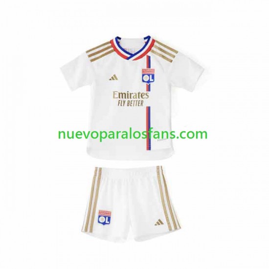 Camiseta de Fútbol Olympique de Lyon Niño Casa 2023-2024 Manga Corta