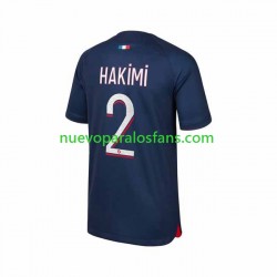 Camiseta de Fútbol Paris Saint-Germain Hakimi 2 Hombre Casa 2023-2024 Manga Corta