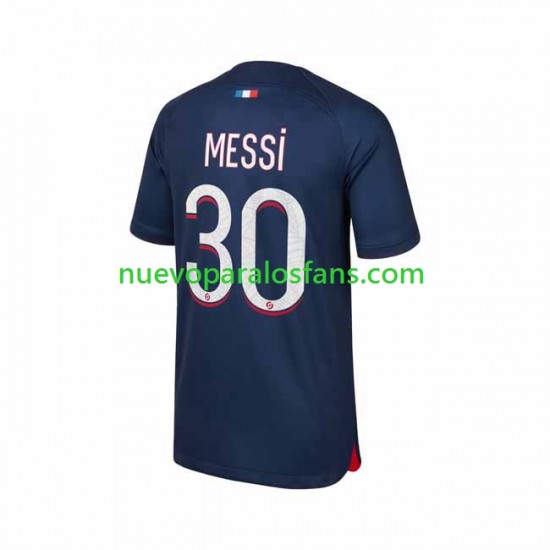 Camiseta de Fútbol Paris Saint-Germain Lionel Messi 30 Hombre Casa 2023-2024 Manga Corta