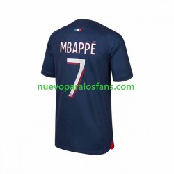 Camiseta de Fútbol Paris Saint-Germain Mbappé 7 Hombre Casa 2023-2024 Manga Corta