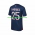 Camiseta de Fútbol Paris Saint-Germain N.Mendes 25 Hombre Casa 2023-2024 Manga Corta