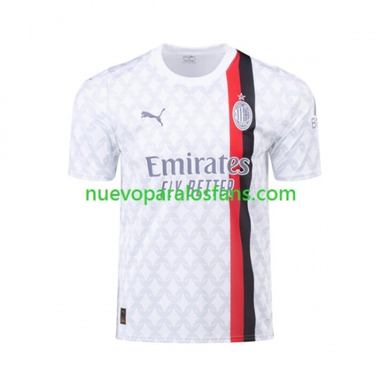 Camiseta de Fútbol AC Milan Hombre Exterior 2023-2024 Manga Corta