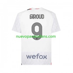 Camiseta de Fútbol AC Milan Olivier Giroud 9 Hombre Exterior 2023-2024 Manga Corta