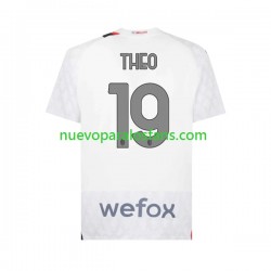 Camiseta de Fútbol AC Milan Theo 19 Hombre Exterior 2023-2024 Manga Corta