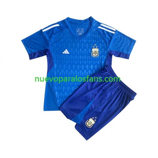 Camiseta de Fútbol Argentina Portero Niño Tercera 2023 Manga Corta