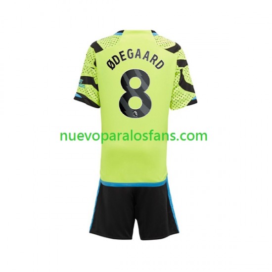 Camiseta de Fútbol Arsenal Odegaard 8 Niño Exterior 2023-2024 Manga Corta