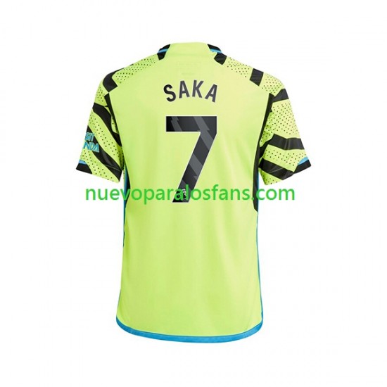 Camiseta de Fútbol Arsenal Saka 7 Hombre Exterior 2023-2024 Manga Corta
