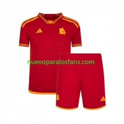Camiseta de Fútbol AS Roma Niño Casa 2023-2024 Manga Corta
