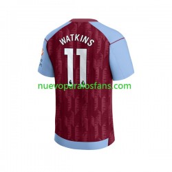 Camiseta de Fútbol Aston Villa Ollie Watkins 11 Hombre Casa 2023-2024 Manga Corta