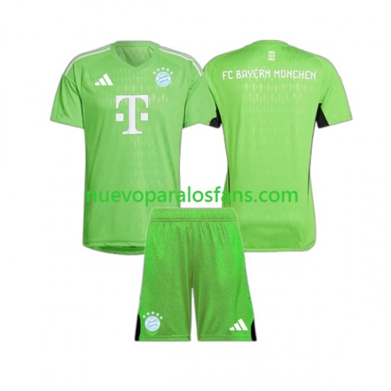 Camiseta de Fútbol Bayern de Múnich Portero Niño Exterior 2023-2024 Manga Corta