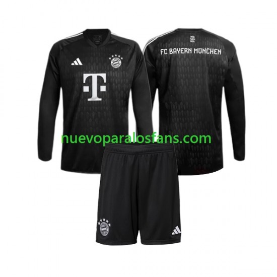 Camiseta de Fútbol Bayern de Múnich Portero Niño Casa 2023-2024 Manga Larga