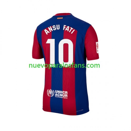 Camiseta de Fútbol FC Barcelona Ansu Fati 10 Hombre Casa 2023-2024 Manga Corta
