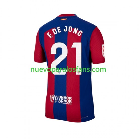 Camiseta de Fútbol FC Barcelona Frenkie de Jong 21 Hombre Casa 2023-2024 Manga Corta