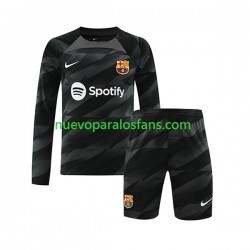 Camiseta de Fútbol FC Barcelona Portero Niño Exterior 2023-2024 Manga Larga