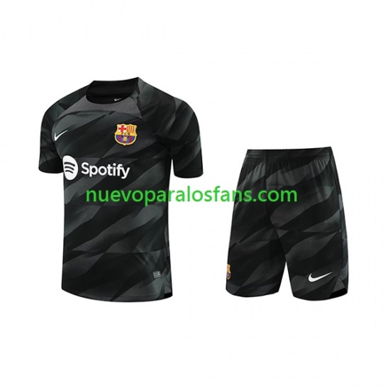 Camiseta de Fútbol FC Barcelona Portero Niño Exterior 2023-2024 Manga Corta