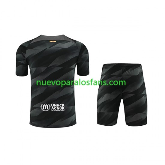 Camiseta de Fútbol FC Barcelona Portero Niño Exterior 2023-2024 Manga Corta