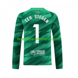 Camiseta de Fútbol FC Barcelona Ter Stegen 1 Portero Hombre Casa 2023-2024 Manga Larga