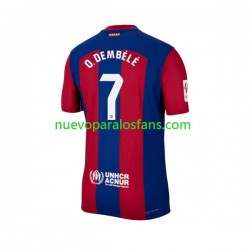 Camiseta de Fútbol FC Barcelona Ousmane Dembele 7 Hombre Casa 2023-2024 Manga Corta