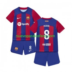 Camiseta de Fútbol FC Barcelona Pedri 8 Niño Casa 2023-2024 Manga Corta