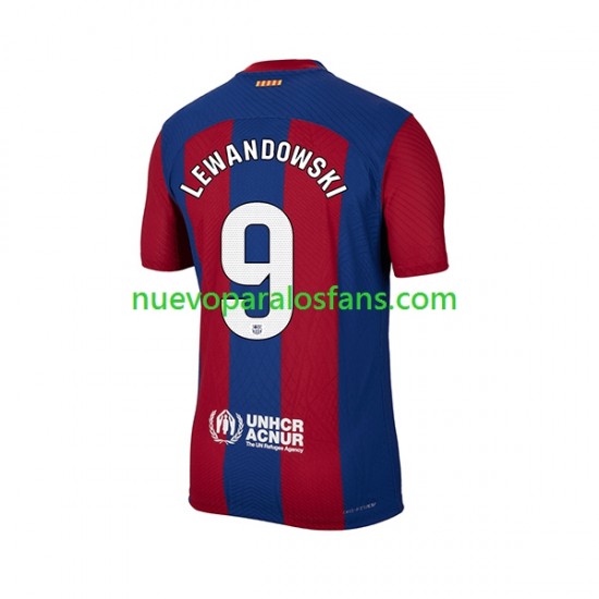 Camiseta de Fútbol FC Barcelona Robert Lewandowski 9 Hombre Casa 2023-2024 Manga Corta